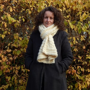 Schurwolle hand gestrickter Scarborough Gansey Schal