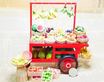 1 Pc/6 Pcs/12 Pcs Miniature Fruit Clay Dollhouse Mini Fruit 1:12 Scale Decor