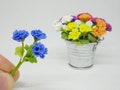 1 Pc Miniature Geranium Flower Clay Miniature Dollhouse Handmade Decoration 1:12 product logo