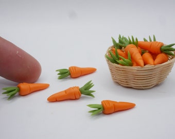 10 Stück Miniatur Carrot Clay Obst Puppenhaus handgemachte Miniatur Carrot Obst (B)