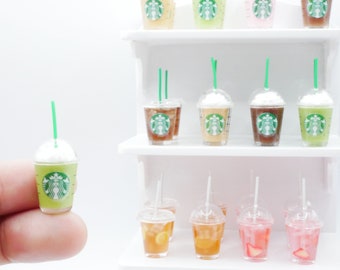 1 bevanda in miniatura con tappo di plastica per bambole da casa delle bambole, caffè e tè
