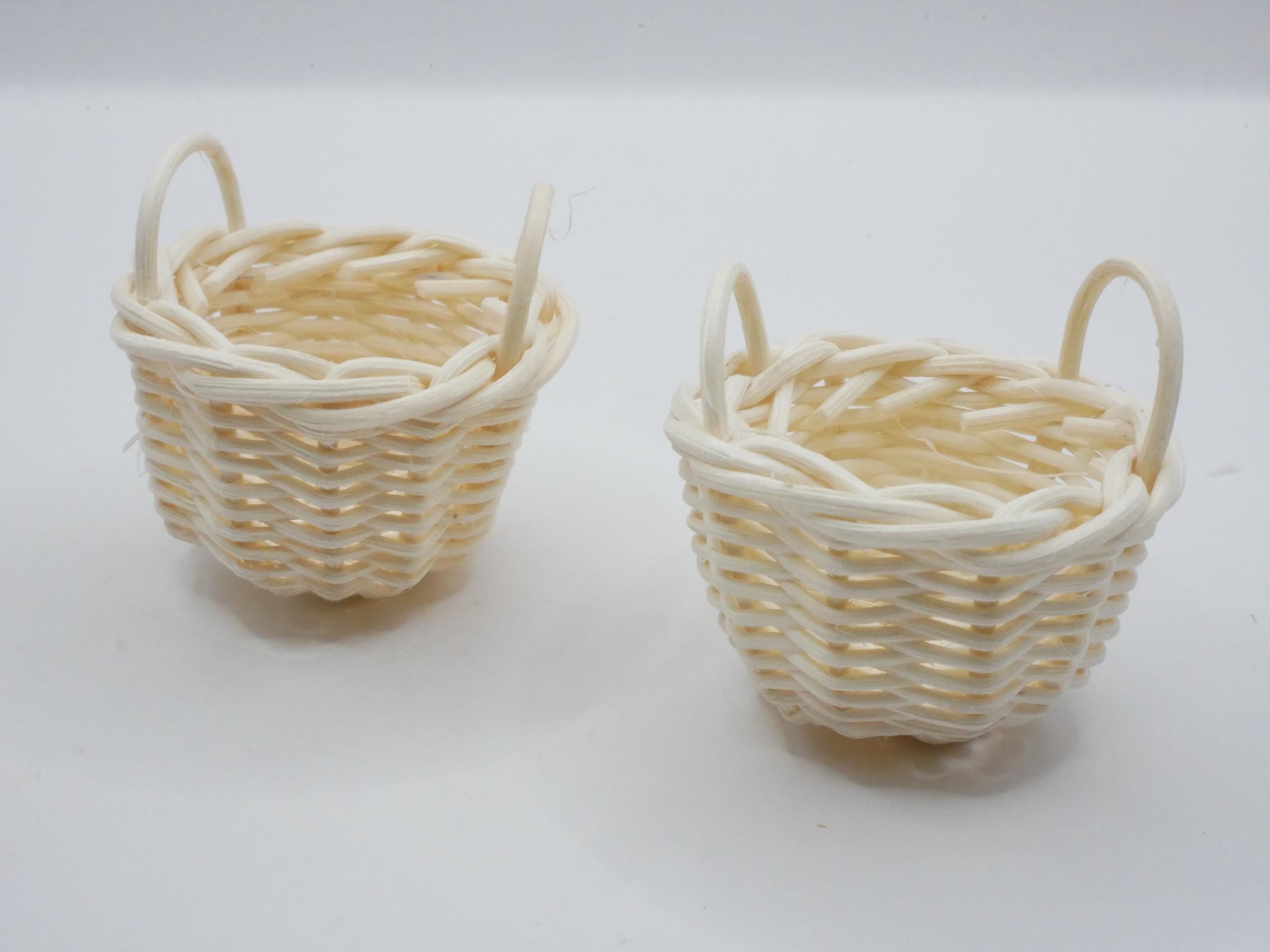Balacoo Miniaturkorb – Weidenkorb Aus Rattan – Mini-Korb Für Puppenhaus – Deko-Zubehör & Fotorequisiten – Zart & Detailreich