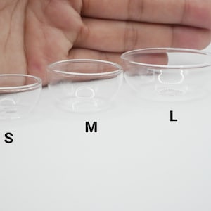 1 pc Miniature glass bowl Dollhouse kitchenware mini salad ice cream bowl 1/12