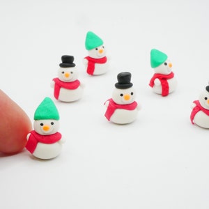 6 Pcs Miniature Snowman Clay,Christmas, Snowman, Snow man,Miniature Snowman,Miniature Snowman Dolls,Miniature Dolls,Xmas,Dolls and Miniature
