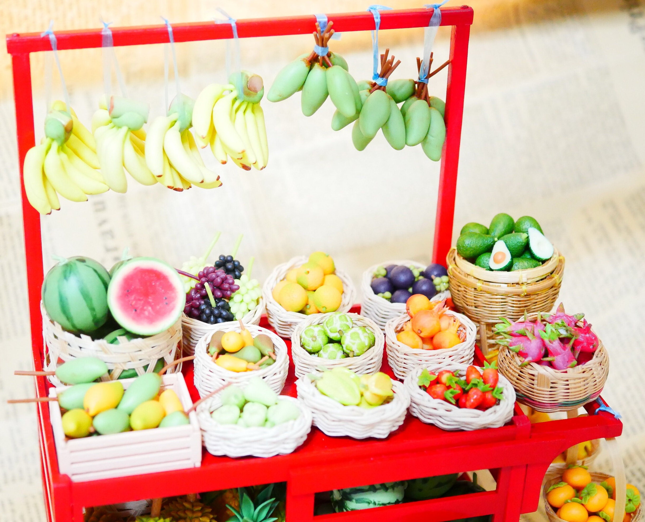 1 Scatola Miniatura Casa Delle Bambole Arancione Uva Simulazione Frutta Bambola Cibo Gioca Accessori Giocattolo Da Cucina - Foto 8