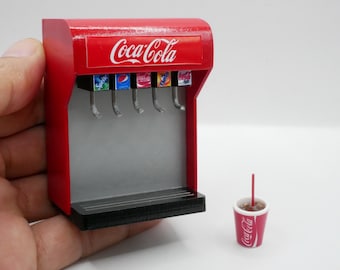 1;12 Scale Coca Cola Soda Fountain, Dollhouse Miniature Shop