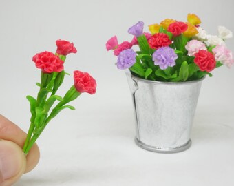 BTSEURY 1:12 Scale Miniature Hanging Flower Basket – High Simulation Dollhouse Plant Pot Decor