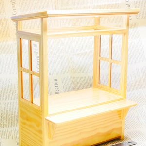 Miniature Wooden Stand for Decorate Dollhouse Shushi Shop Handmade Display 1/12