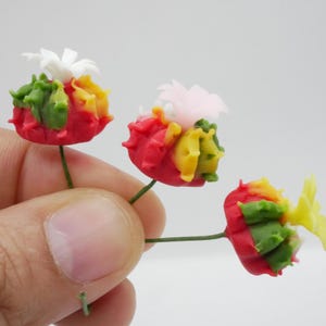 1 pc Miniature Cactus Clay Plant Clay Dollhouse Handmade Decor 1:12