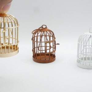 1 Pc Miniature birdcage Dollhouse decoration bird cage Dolls 1/12 Miniatures