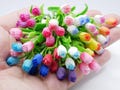 1 pc Miniature Tulip Flower Clay (5 cm) Dollhouse Handmade Decoration 1:12 Scale product logo