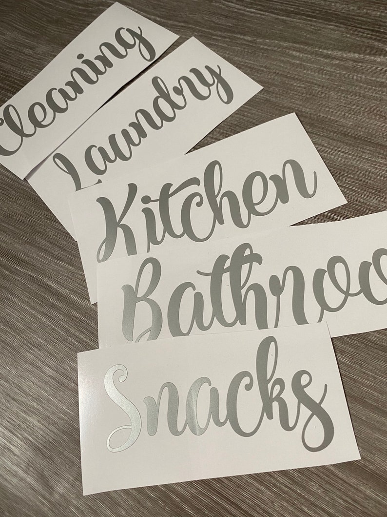Personalised Vinyl Decal for Storage One Word Storage Etsy