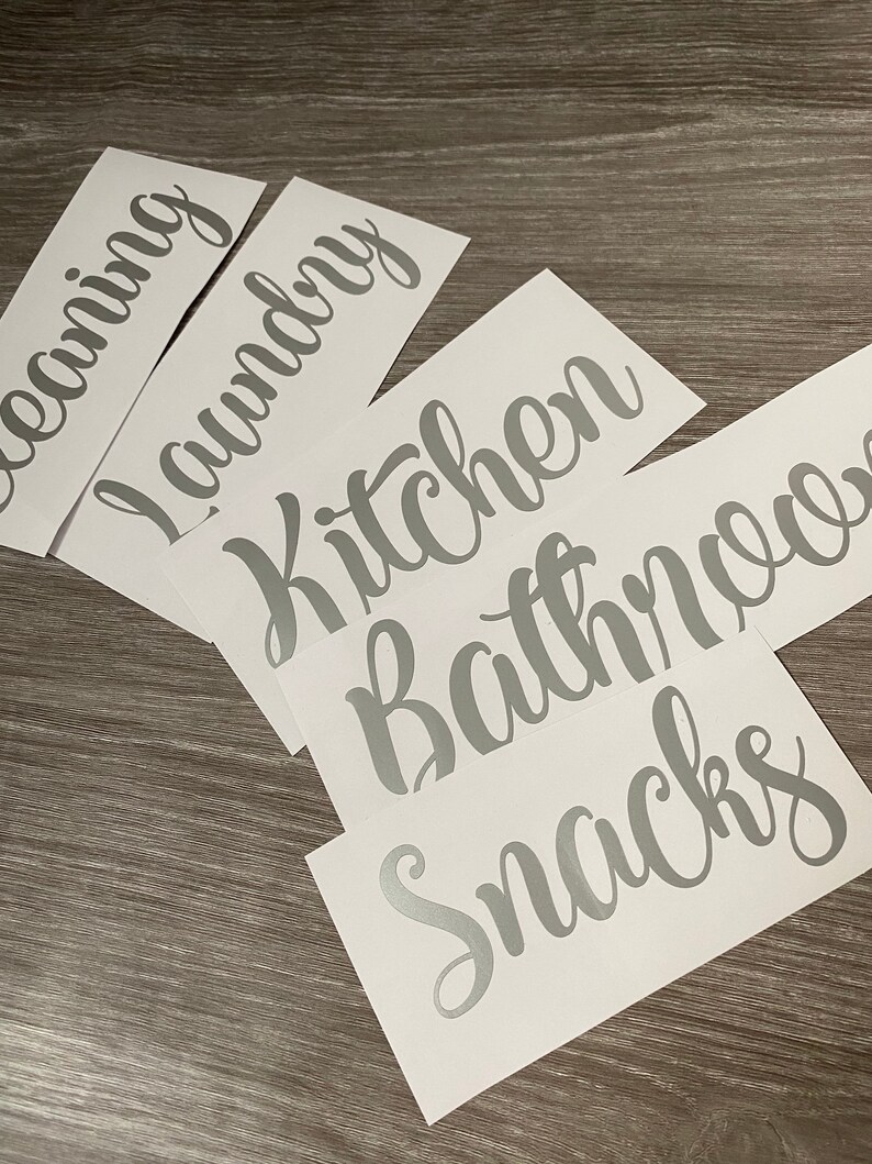 Personalised Vinyl Decal for Storage One Word Storage Etsy