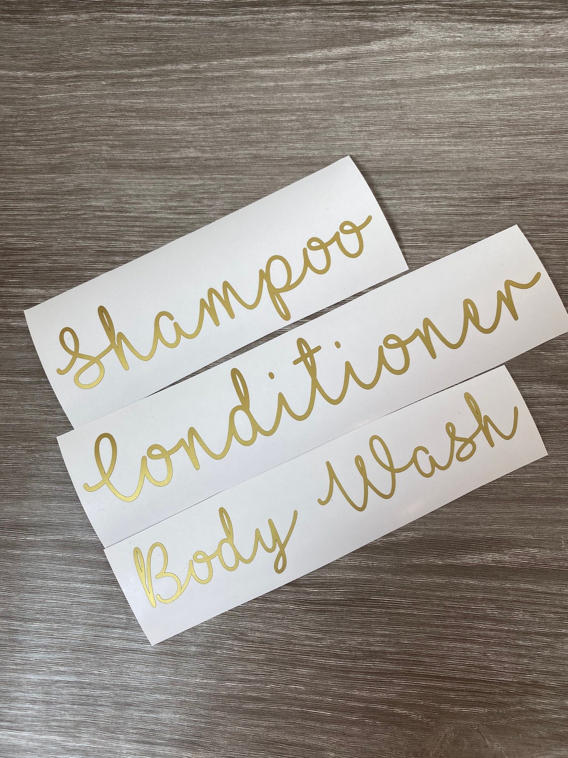 Shampoo Bottle Label Set Vinyl Decal Set Bathroom Label Etsy UK