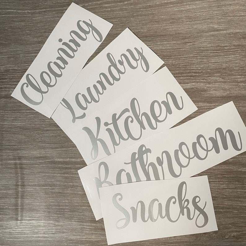 Personalised Vinyl Decal for Storage One Word Storage Etsy