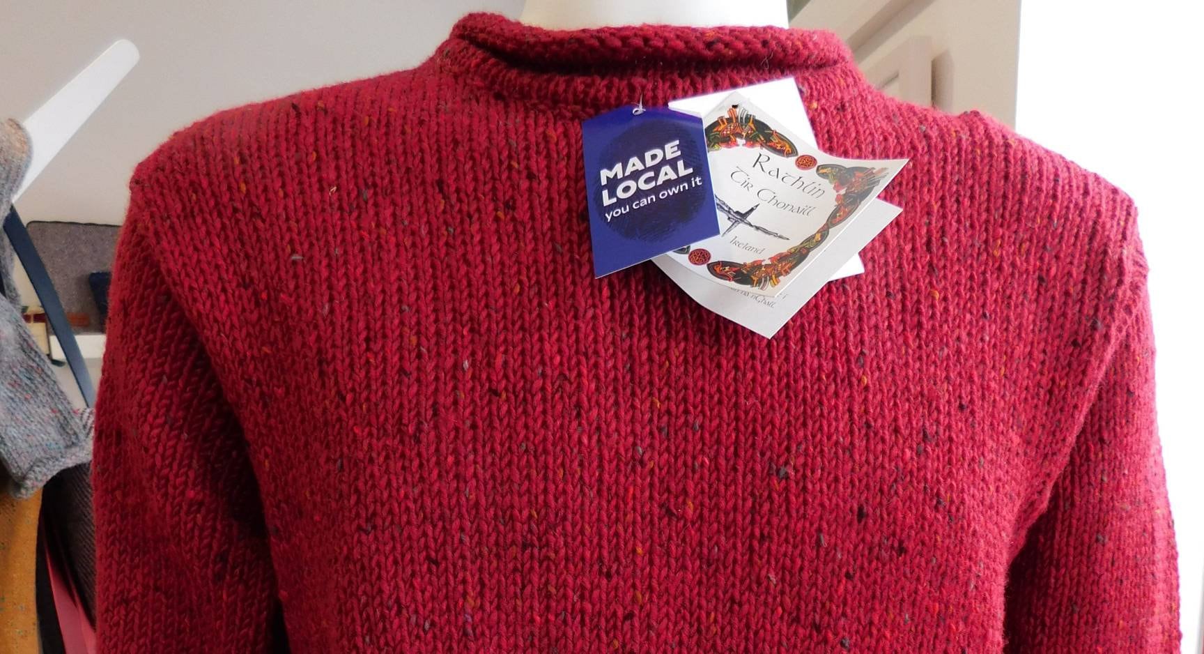 Maglione Girocollo Maglione Uomo Lana Irlandese Collo Alto