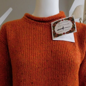 Irish Donegal Fisherman Sweater in 100% Donegal Tweed wool