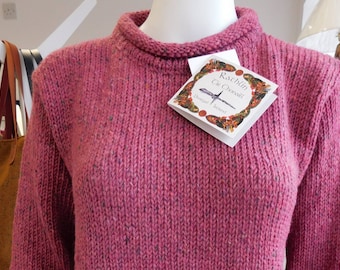 Irish Donegal Fisherman Sweater in 100% Donegal Tweed wool