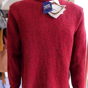 Irischer Donegal Fischerpullover aus 100% Donegal Tweed Wolle Bild 2