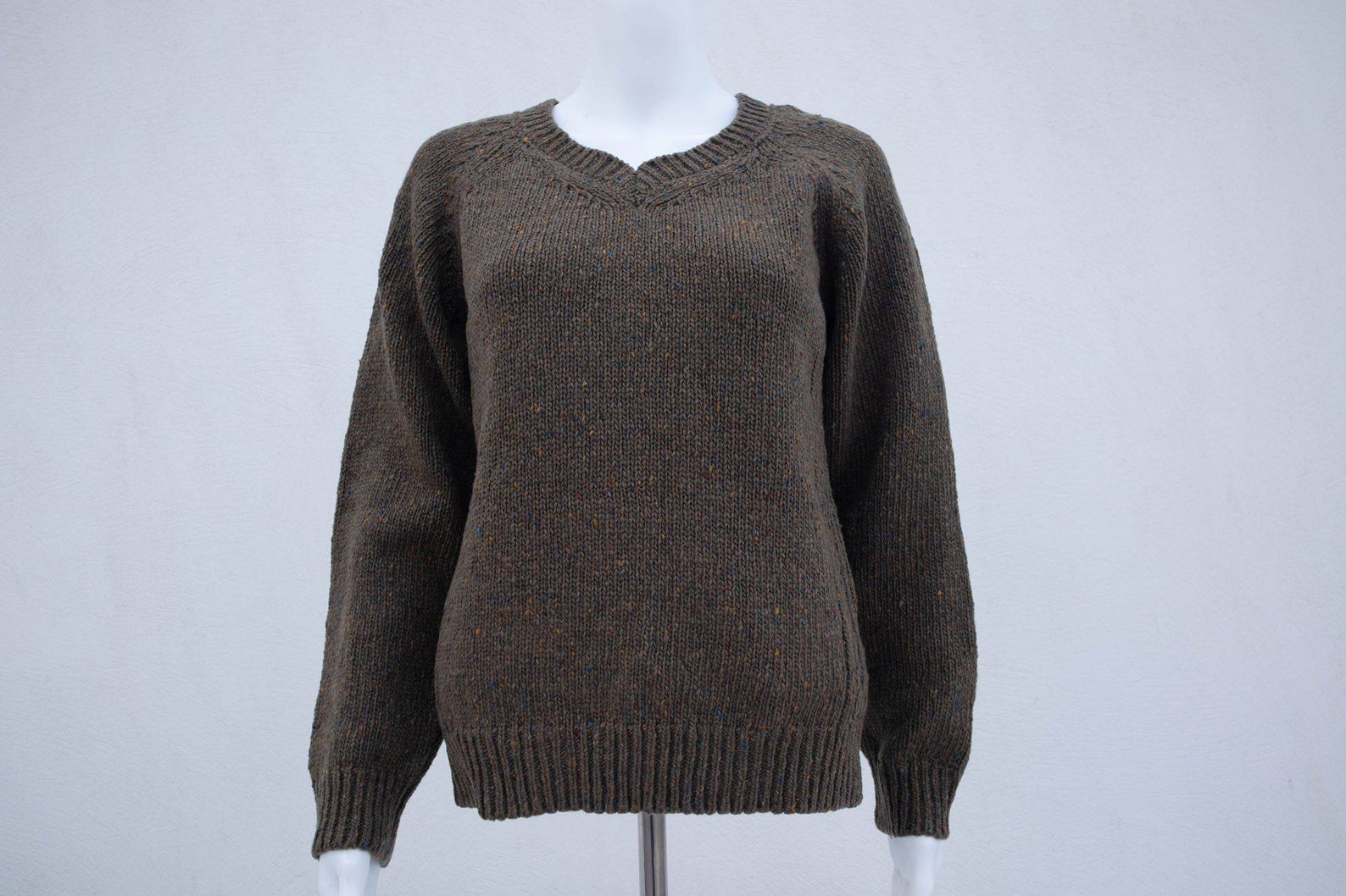 Irish Donegal Ladies Sweater in 100% Donegal Tweed Wool | Etsy