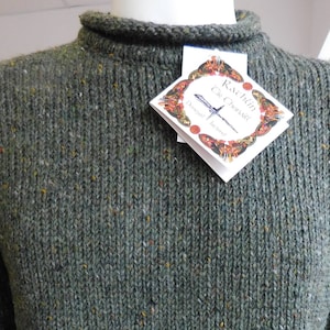 Irish Donegal Fisherman Sweater in 100% Donegal Tweed wool