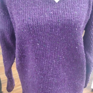 Irish Donegal  Fisherman Sweater in 100% Donegal Tweed wool