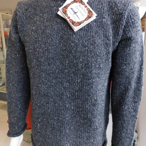 Irischer Donegal Fischerpullover aus 100% Donegal Tweed Wolle Bild 2