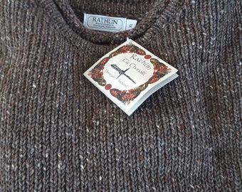 Irish Donegal Fisherman Sweater in 100% Donegal Tweed wool