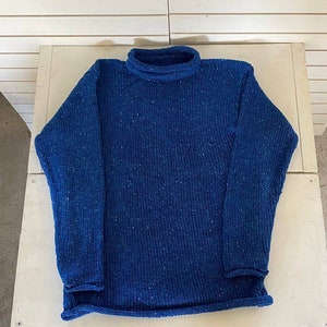 Irish Donegal Fisherman Sweater in 100% Donegal Tweed wool