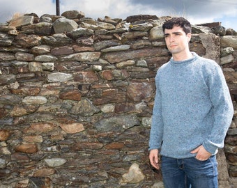 Irish Donegal Fisherman Sweater in 100% Donegal Tweed wool