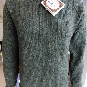 Pull pêcheur irlandais du Donegal 100 % laine tweed du Donegal image 2