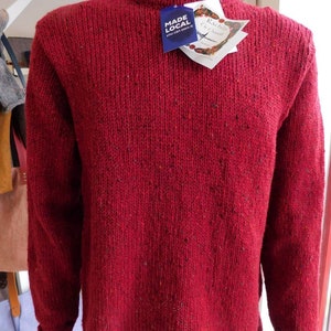 Irischer Donegal Fischerpullover aus 100% Donegal Tweed Wolle Bild 9