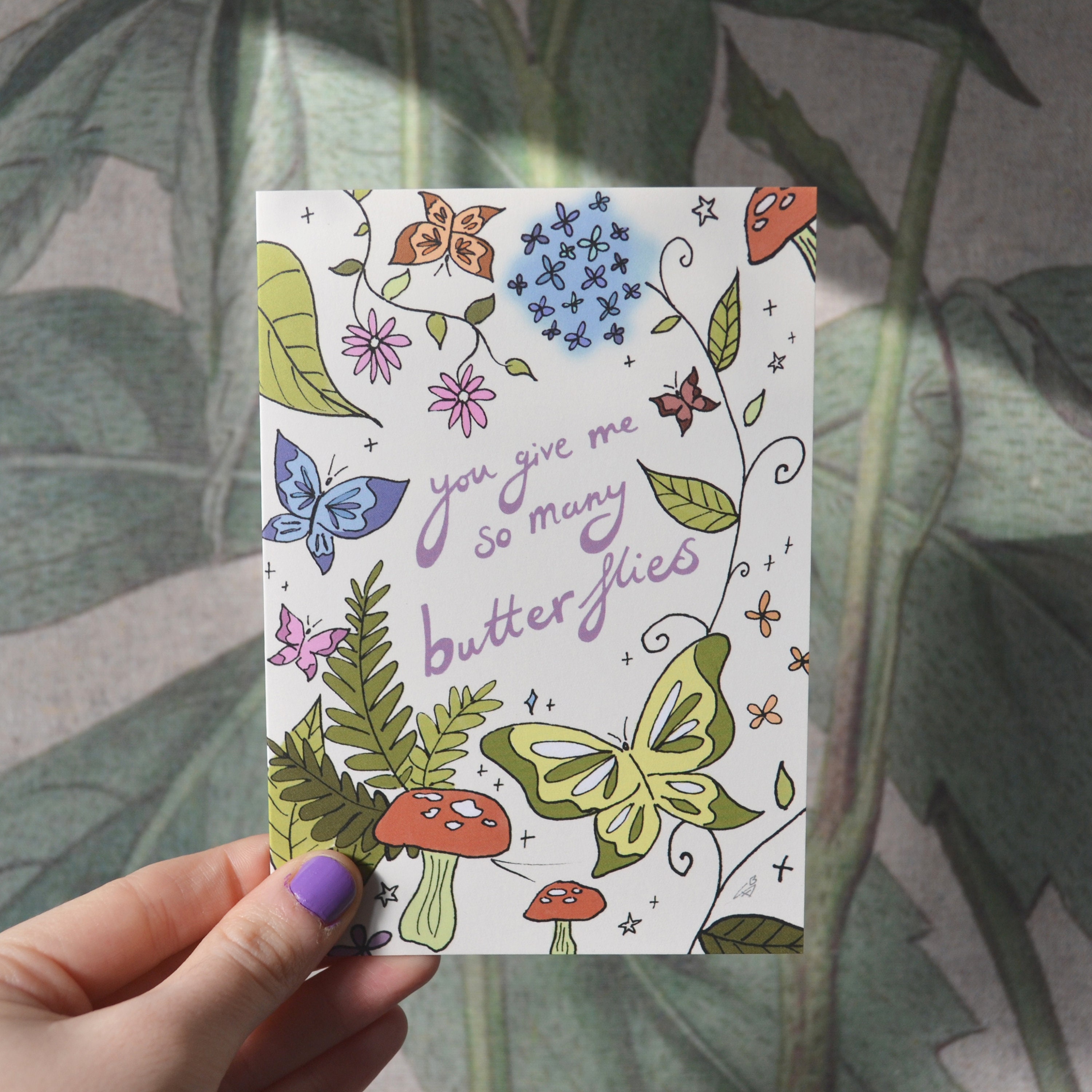 You Give Me So Many Butterflies Valentine s Day Card Etsy