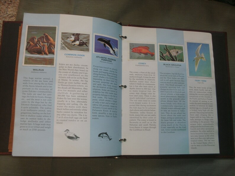 National Wildlife Federation Complete 1969-1976 Wildlife Stamp Album In Very nice Album FREE SHIPPING
