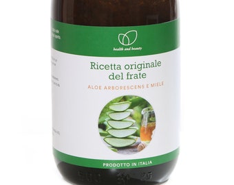 Aloe Arborescens e miele - Ricetta originale del frate - 500 ml