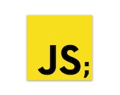 JavaScript Semicolon Sticker