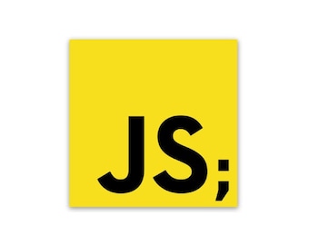 JavaScript Semicolon Sticker