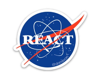 React/NASA Sticker