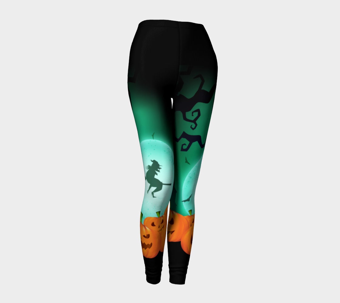 Moon Witch Leggings Halloween leggins de Halloween mujeres Etsy