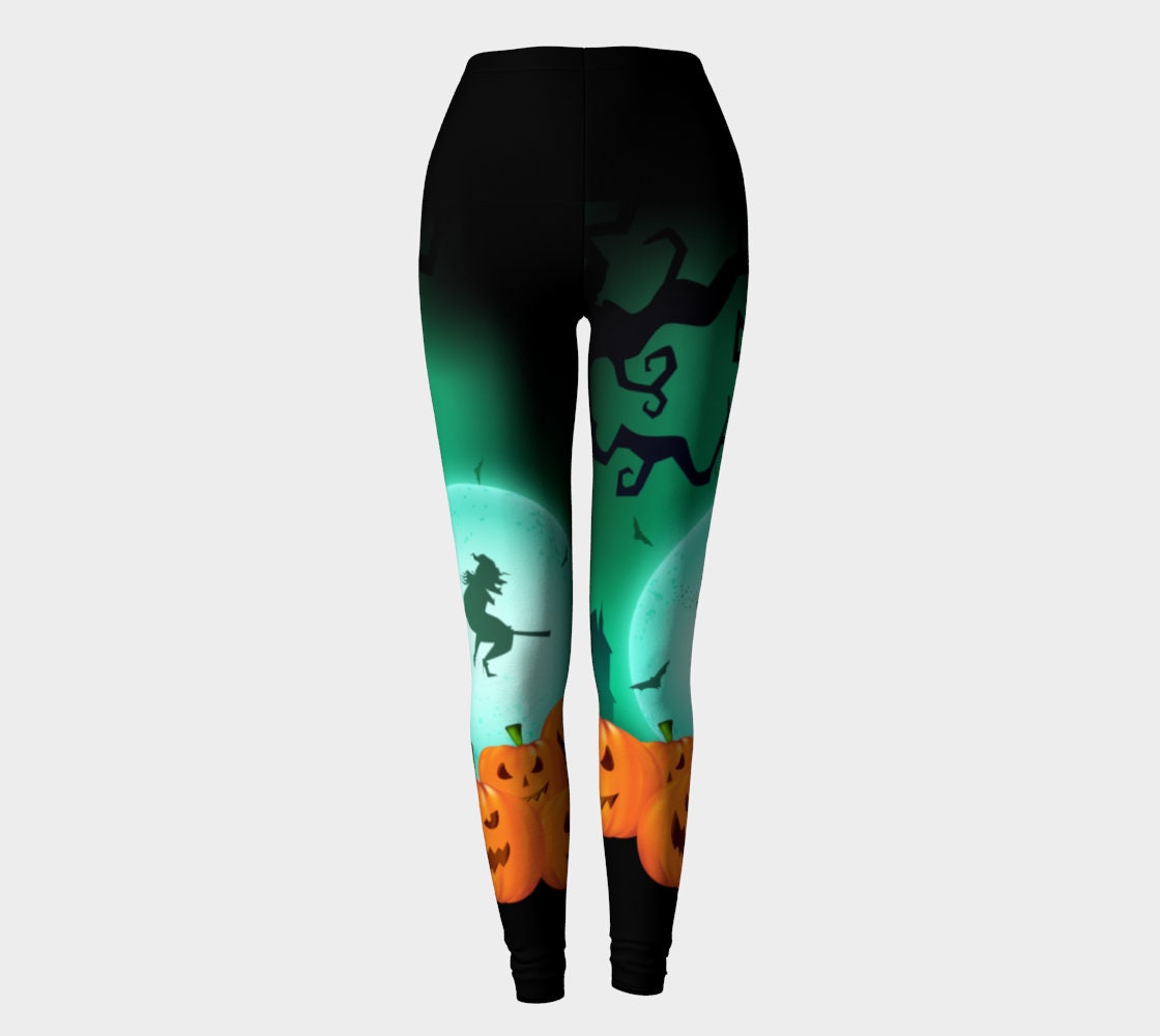 Moon Witch Leggings Halloween leggins de Halloween mujeres Etsy