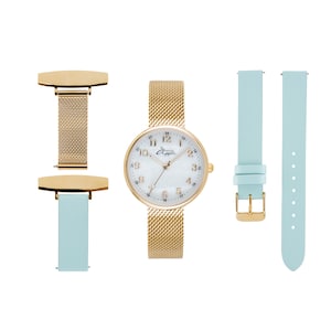 Venus verwisselbaar/parelmoer/goud gaas/blauw leer