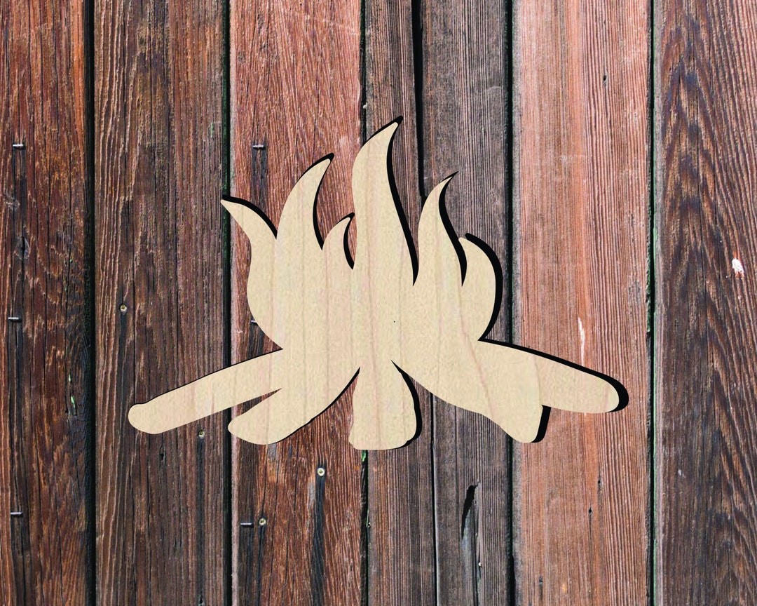 Fire Cutout Campfire Wood Cutouts Wood Crafts DIY - Etsy