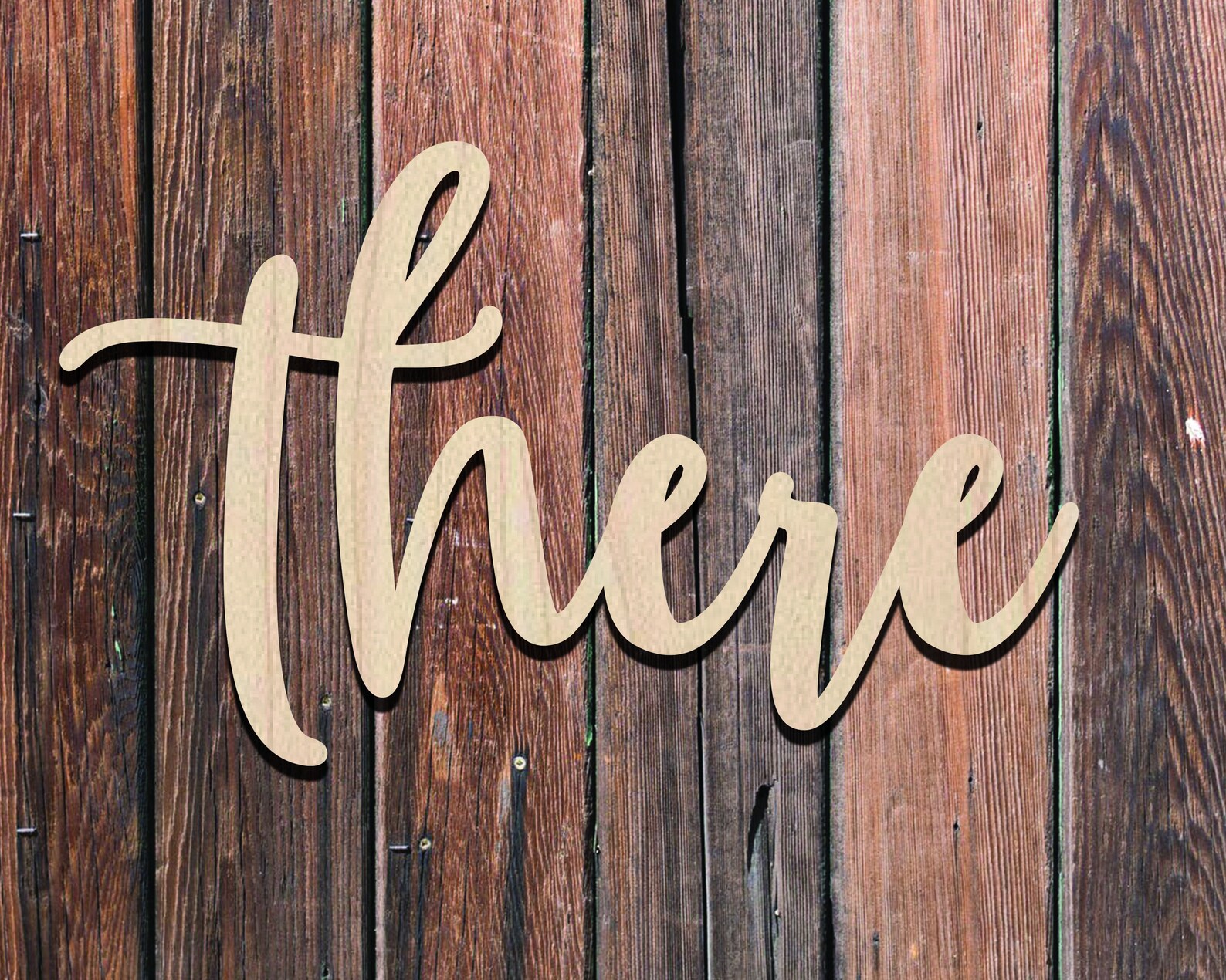 There Word Cutout Wood Cutouts Wood Crafts DIY Project Etsy