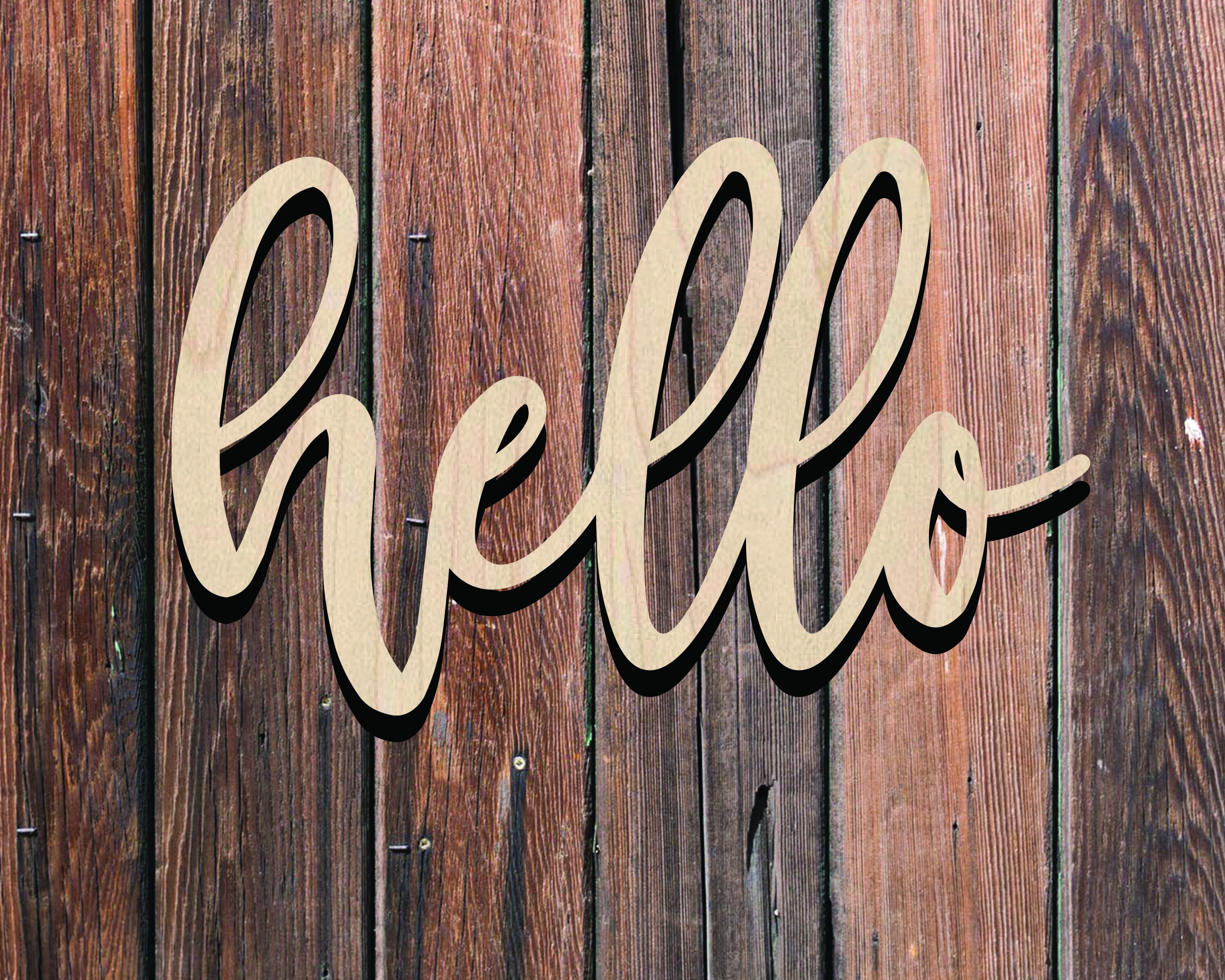 Hello Cutout Hello Sign Wood Cutouts Wood Crafts DIY - Etsy