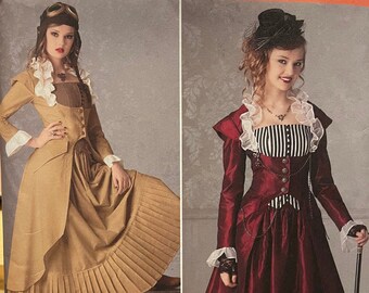 Misses Victorian Era Steampunk Cosplay Halloween Costumes - Out of Print Sewing Pattern - Simplicity 2172 - Sizes 14-16-18-20-22