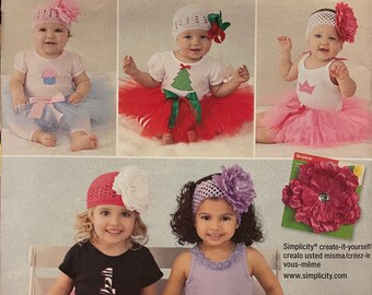Babies' Toddlers Tutu and Appliques - Out of Print Sewing Pattern - Simplicity 1956 - Sizes XS-S-M-L (1-18 months)