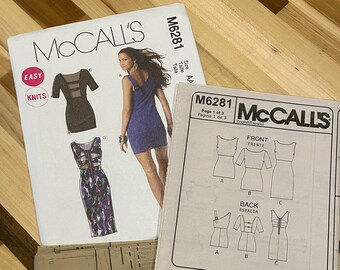 Misses' Dresses (3 Styles) Back Details - Out of Print Easy Sewing Pattern - McCall's M6281 - Sizes 6-8-10-12