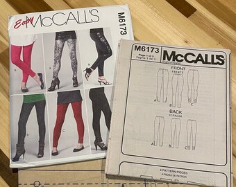 Misses' / Miss Petite Pants and Leggings - Sewing Pattern - McCall's M6173 - Sizes Large (16-18) and X-Large (20-22)