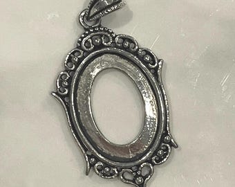 Mixed Lot Jewelry Making Supplies - Various Cabochon Settings and Cameo Style Cabochons