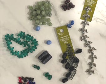 Mixed Lot Jewelry Making Supplies - Various Shapes - Glass Lampwork Beads